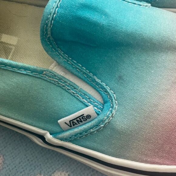 VANS Rainbow Cotton Slip On Sneakers Sz 7.5 - Picture 4 of 10